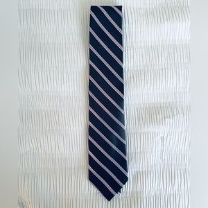 Michael Kors Black & Purple Striped Necktie
